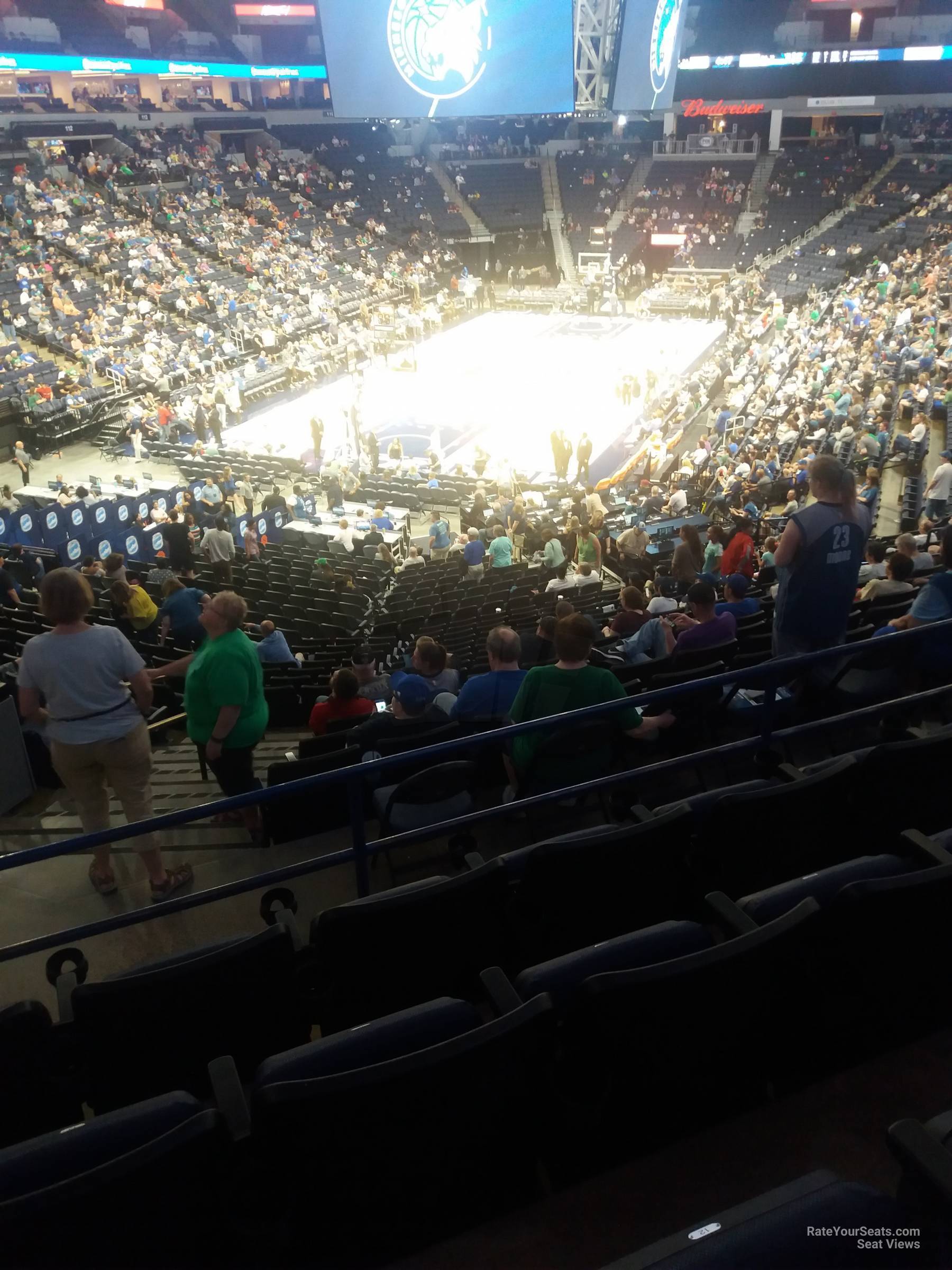 section 138, row z seat view  for basketball - target center